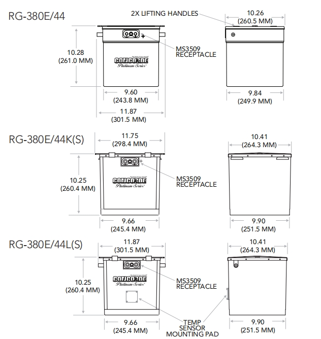 RG-380E 44 FAA Aircraft Spare Parts Premium Concorde Lead Acid Aircraft Battery