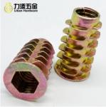 BS Wood Insert Lock Nut M8 Nuts Flat Head Trapezoid For Wood Furniture