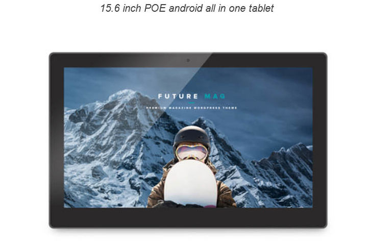 8GB ROM WIFI RJ45 POE 15.6inch All In One Touch Screen PC Ultra Thin