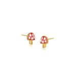 Chubby Mushroom Earrings 925 Childrens Sterling Silver Earrings