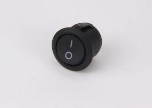 Quality 6A ABS Round Rocker Switch Kcd1 - 106 2 Pins Black 50MΩ Contact Resistance wholesale