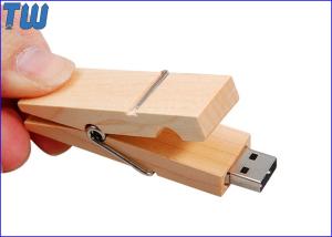Quality Wooden Clothes Clip Durable Waterproof 2GB Thumbdrives Flash Disk wholesale