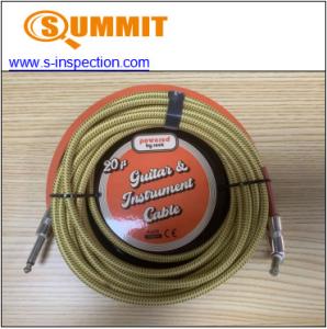 Quality 20FT Guitar Cable Qc Pre Shipment Inspection Services Within 24 Hours wholesale