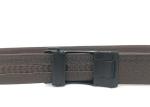 Custom 3.5cm Brown Ratchet Fit Dress Belt With Automatic Buckle