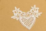 Embroidery Guipure Lace Applique 70mmx70mm Size Heart Shaped