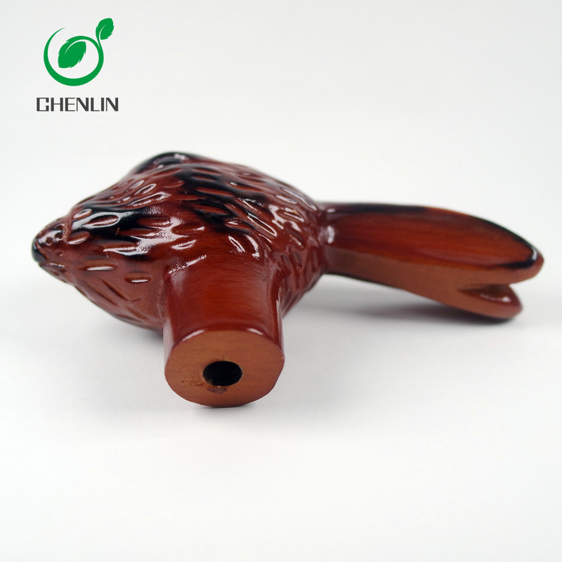 Walnut Log Solid Wooden Umbrella Handle , Animal Head Umbrella Handle