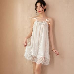 Quality Lace Temptation Mesh Nightdress Loose Sleeveless Sling Sexy Womans Pajamas wholesale