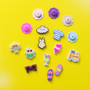 Quality Custom Teething Silicone Beads With Summer Sunglasses Bikini Swimsuit Shape wholesale