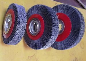 Quality Deburring Gear Circular Abrasive Nylon Wheel Brush 6 Inch OD 90 Mm Middle Plate wholesale