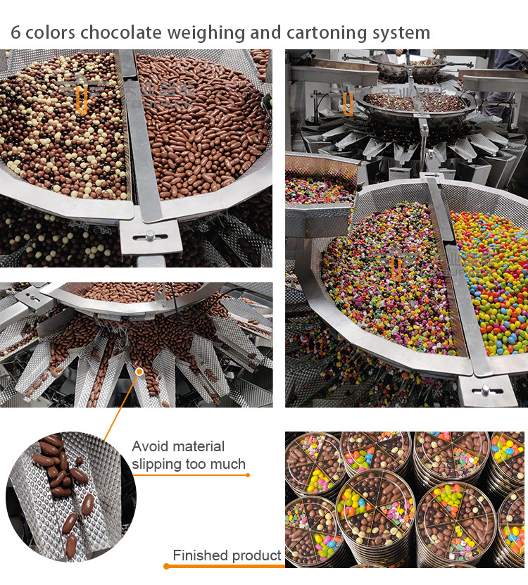 0.5L 0.8L Multihead Weigher Machine For Raisin Pet Puffed Food Cookie