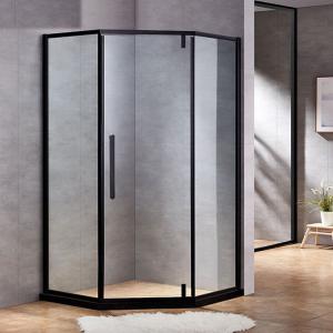 Quality Hinge Pivot Bathroom Glass Cabin Frameless With Black Framed wholesale