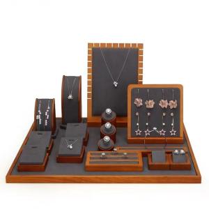 Quality Ring Earring Pendant Necklace Jewelry Trays Displays Custom High End Jewelry Set Display wholesale