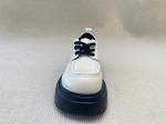 Thick Bottom Women Mule Shoes White Leather Mules Womens