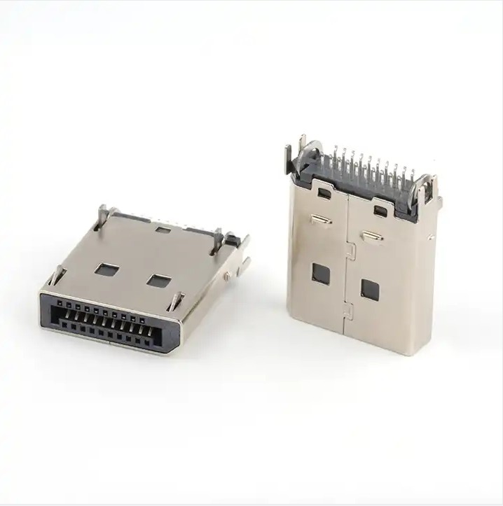 Gold Plated Displayport DP Male Connector for 1.6MM PCB DP 20Pin Male Connector