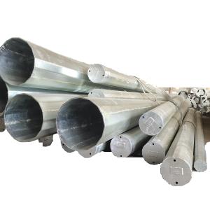 Quality 35FT Octagonal Steel Tubular Electric Light Pole Transmission Line Height 10m wholesale