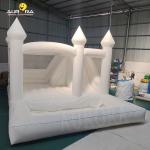 Commercial Adults Kids Inflatable White Wedding Bouncy Castle Modern Bounce