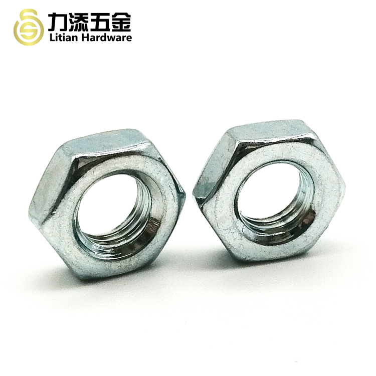 JIS ISO Metal Hex Nut Cold Galvanized Colored Plating M5 M6x0.75
