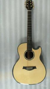 Quality AAA all solid wood custom guitar handmade GRAND cutaway professional acoustic electric guitar wholesale