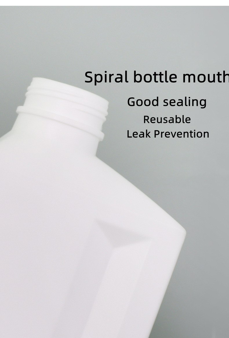 Square Empty HDPE 1l 2l Laundry Detergent Bottle With Screw Cap