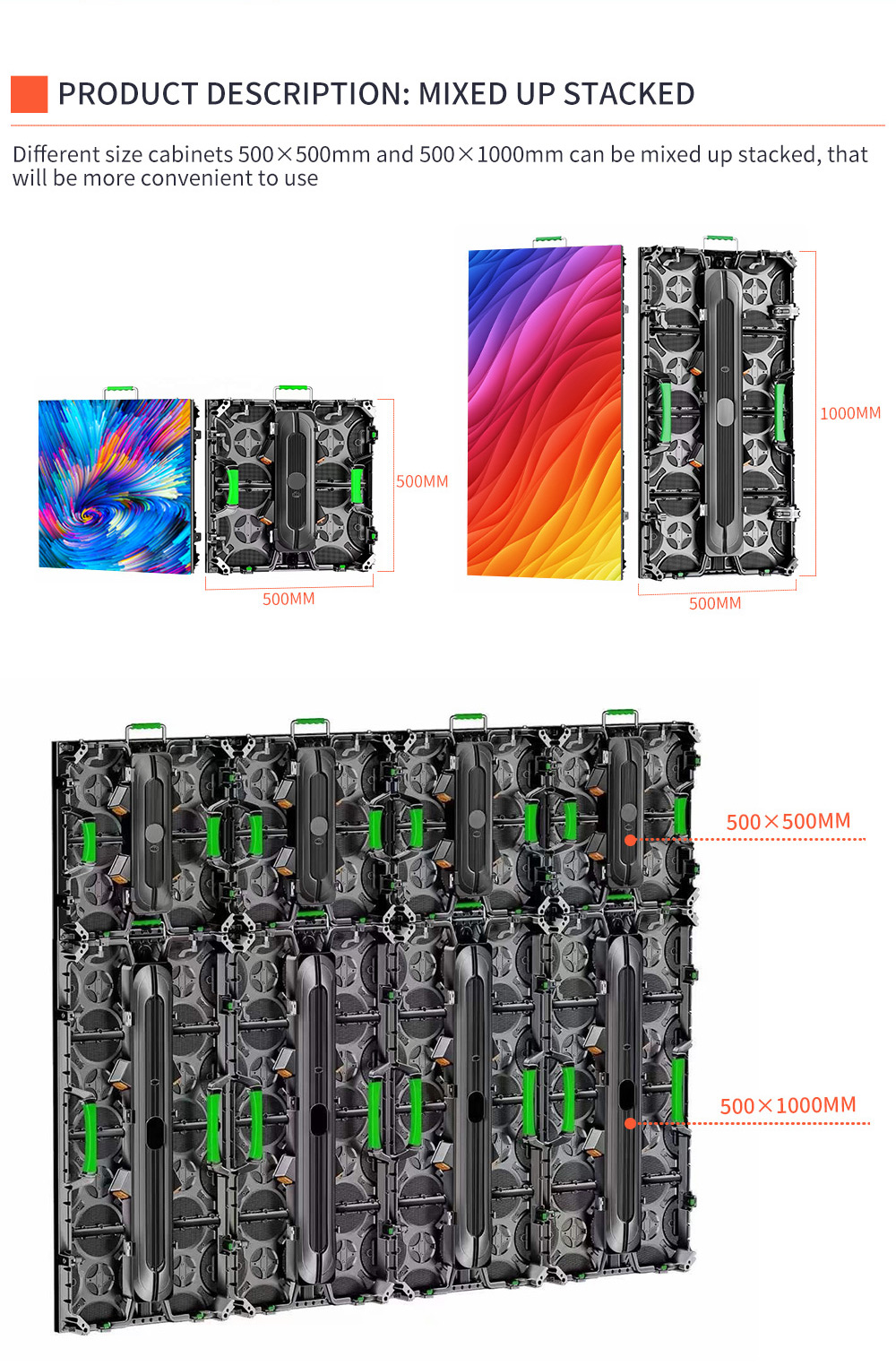500x500mm 500x1000mm Outdoor Led Screen Hire P2.604 P2.976 P3.91 P4.81 0
