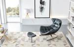 Leisure Modern Design Genuine Leather Hotel Chair Living room Single Seater