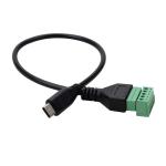 Type-C 3.1 USB Female Male Jack To 5-pin Screw Terminals Adapter Expansion Cable