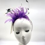 Hackle Feather Fascinator Headband Flower Millinery Supplies For Party Hair