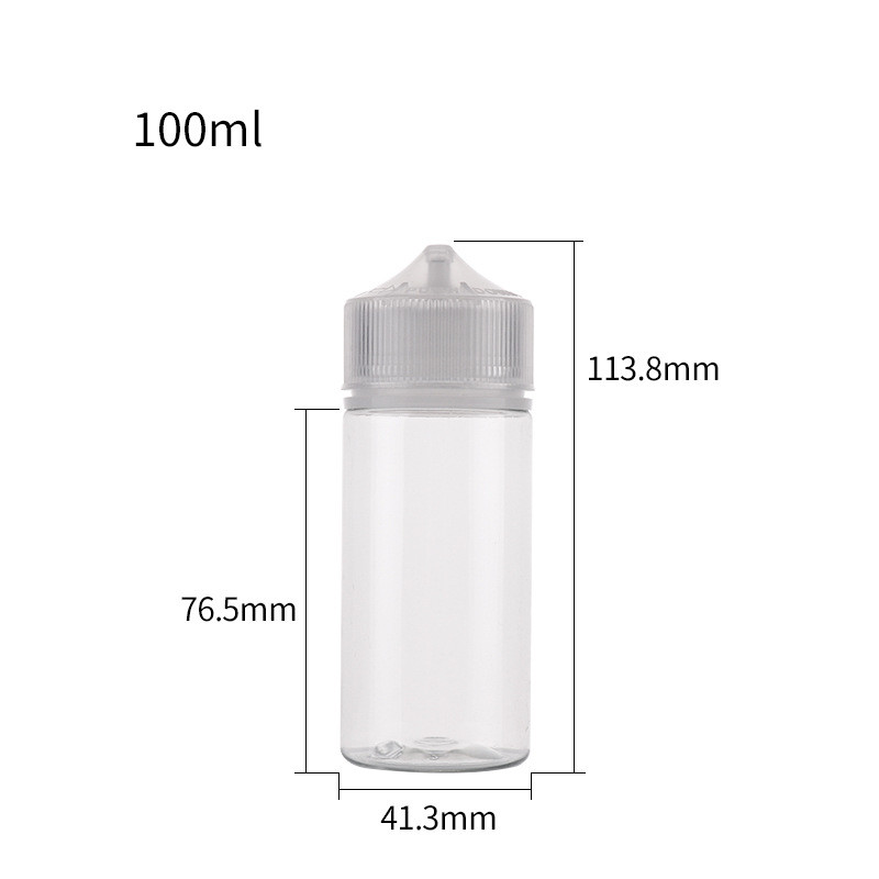 Dropper bottle (Transparent Blue) REUSABLE, Child Resistant Cap, Easy Drip Tip Applicator Dropper Bottles with Squeeze D
