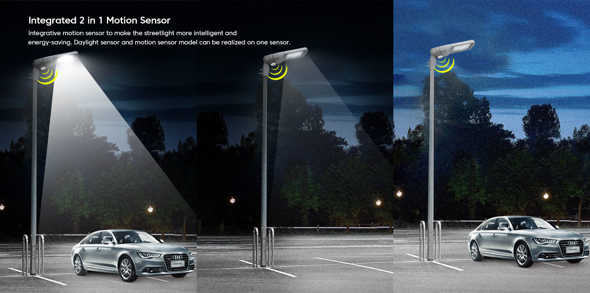 Waterproof 120w LED Street Light Rotatable Commercial LED Area Light ROHS