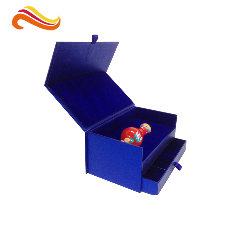 Black Flat Foldable Wine Bottle Packaging Box with UV Finish