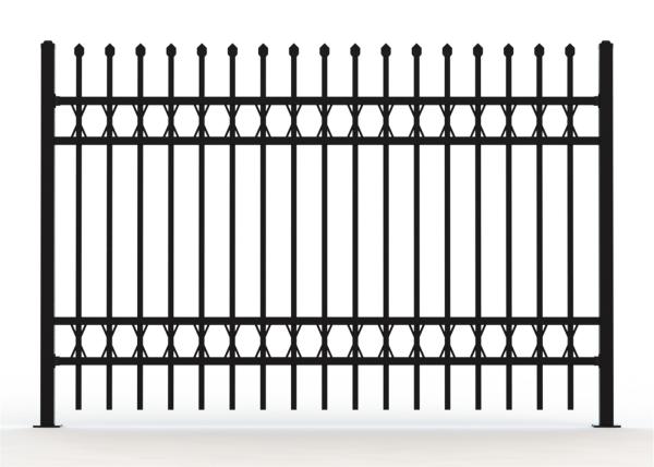 Hot Dipped Galvanized Steel Garrison Fence Panels Tubular Steel Panels 2100mm