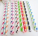 6.0*195mm food grade dot paper straws party supplies paper drinking straws