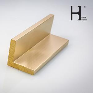 Quality Electroplating Surface CuZn39Pb3 Brass L Channel For Interior Decoration Lock wholesale