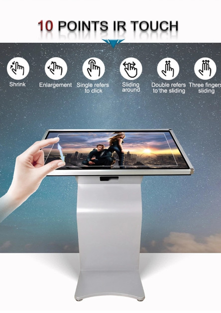 Android6.0 330cd/m2 Self Service Ordering Kiosk 78W