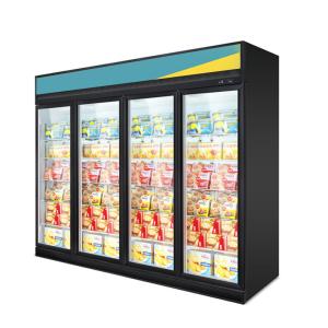 Quality CE Frozen Food Vertical Showcase Upright Freezer For Supermarket wholesale