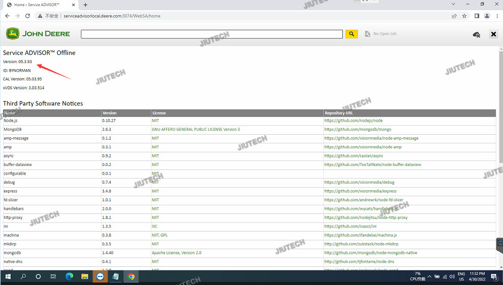 V5.3 AG CF Electronic Data Link V3 Service EDL V3 for agricultural construction equipment diagnostic tool+Xplore tablet