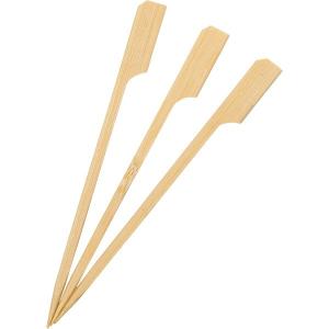 Quality Food Grade Natural Wooden Bamboo Paddle Picks Skewers For Fruit 18cm wholesale
