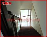 Solid Wood Staircase VK67S Wooden Handrail Tread Beech ,Railing tempered glass,