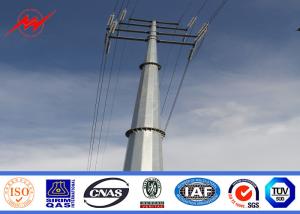 Quality Steel Utility Galvanized Steel Transmission Poles , Shock Resistance Power Line Pole wholesale