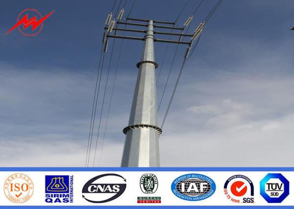 Steel Round Mast Electrical Steel Tubular Transmission Line Pole Tower With