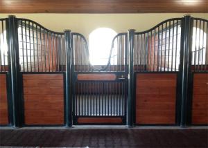 Quality Portable Black Powder Coated Steel Horse Stables 3.6m 3.8m 4.0m wholesale