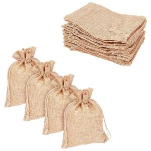 Quality Customized Printed Jute Bags Storage Linen Drawstring Hessian Sacks wholesale