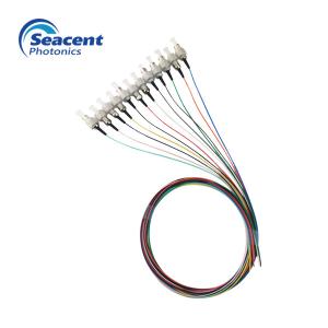 Quality LSZH / PVC Jacket 12 Color Beam Fiber Optic Pigtail With SC UPC Connector wholesale