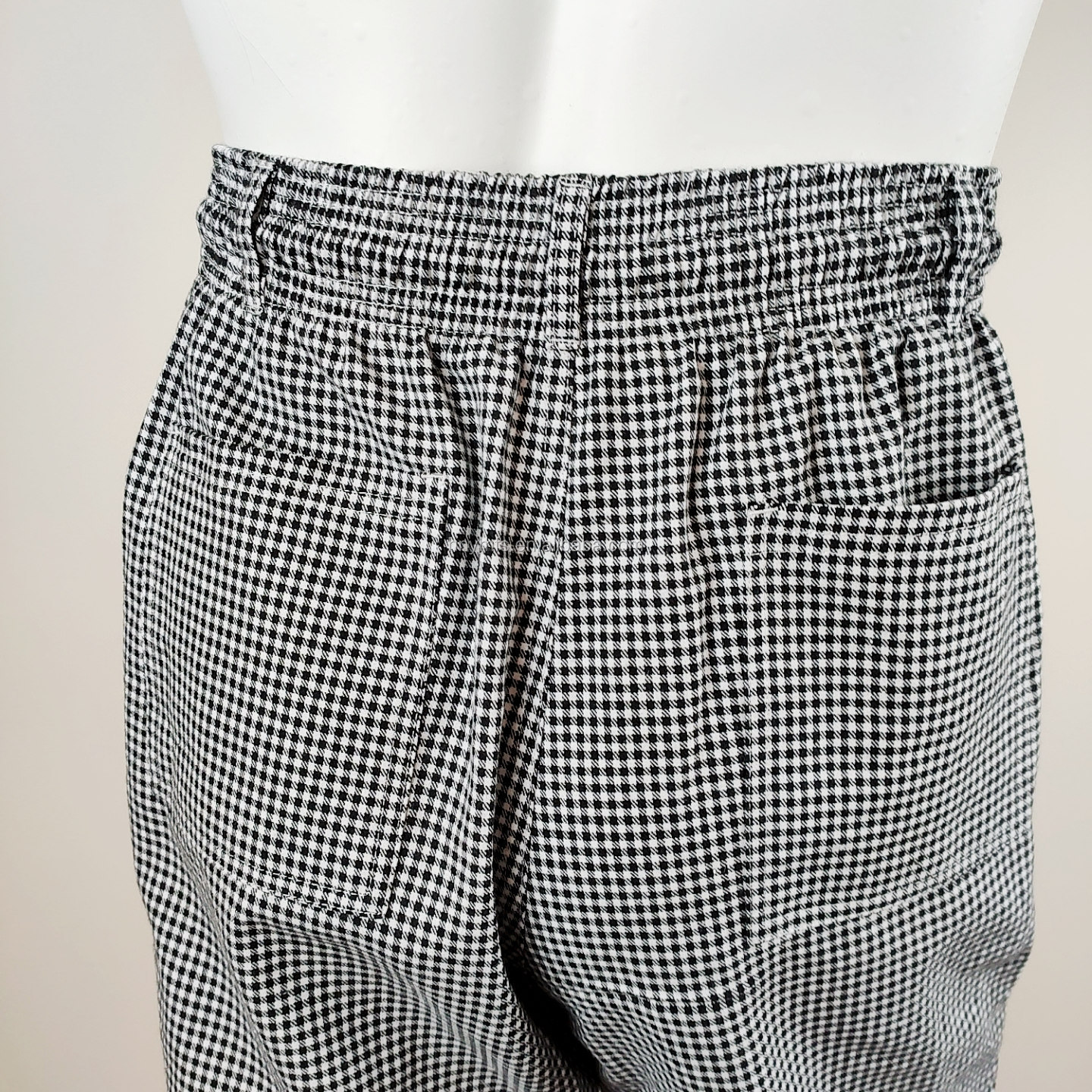 High quality popular fashionable Yarn dyed checked chefs pants uniform classic restaurant uniform for waiter