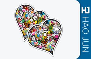 Quality Shape Custom Adhesive Stickers / Custom Die Cut Stickers Coating Paper Materials wholesale