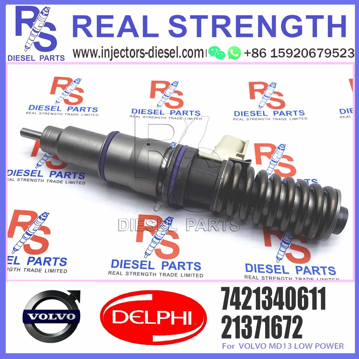 Diesel Fuel Injector 21371672 7421340611 9021371672 3801618 21340611 85003263 BEBE4D24001 For V-O-L-V MD13 LOW POWER
