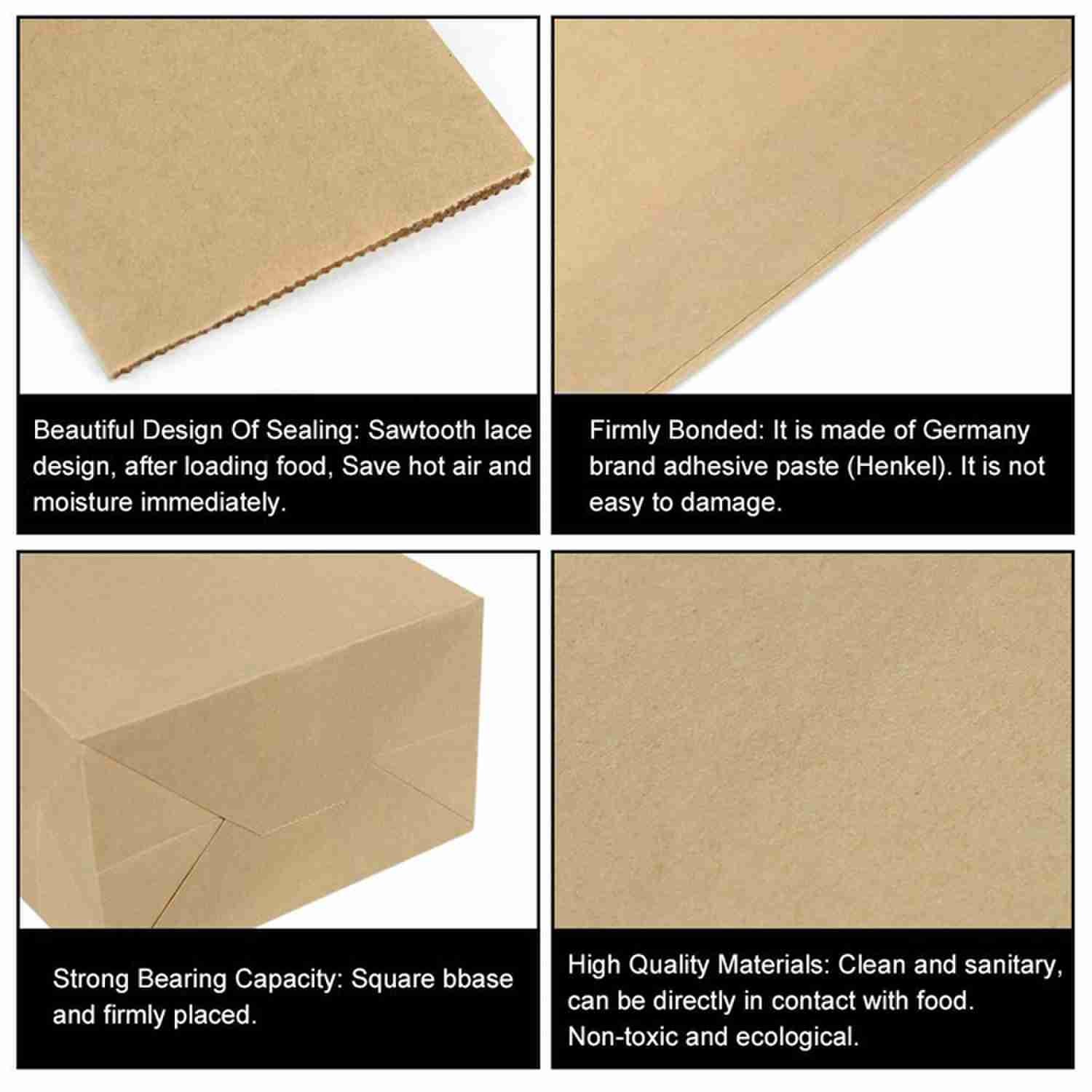 Recyclable Kraft Greaseproof Paper Bags Wax Paper Sandwich Bags