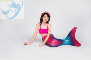 Quality Children Pink Mermaid Tail Swimming Costume Multifunctional Fade Resistant Fabric wholesale