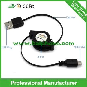 Quality Extension Colorful 5 pin Micro Logo Custom Retractable Usb Cable wholesale