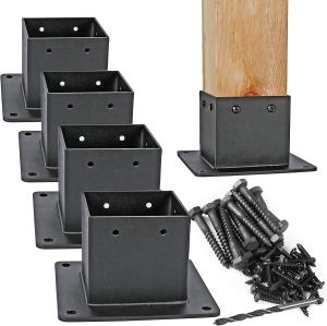 Quality Powder Coated Stainless Steel Flange Anchor Base for 4x4 or 6x6 Deck Railing Pergolas wholesale
